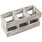 Rustic-Style Desk Pencil Holder with 3 Compartments - Farmhouse Decor and Wooden Organizer for Pen and Office Accessories